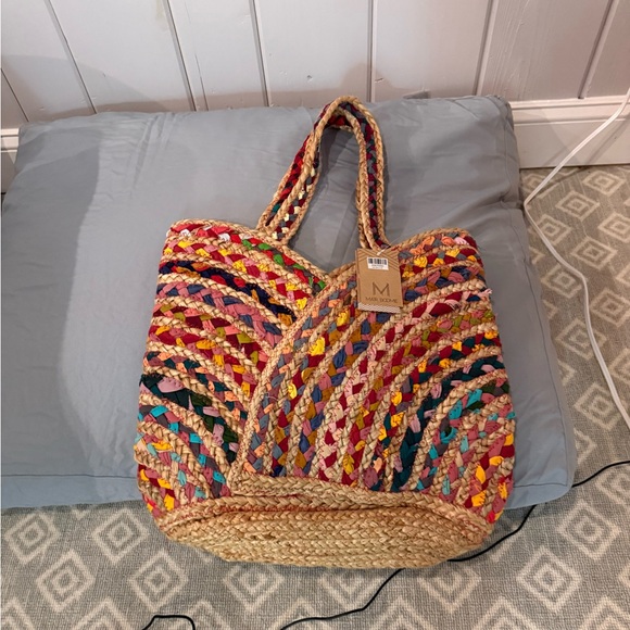 Multicolor Woven Tote Bag - Picture 2 of 9